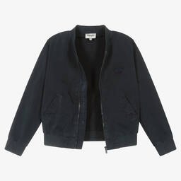 KENZO KIDS-Синяя куртка-бомбер со слоном | Childrensalon Outlet