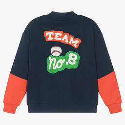 KENZO KIDS-توب بسحّاب تينز ولادي قطن لون كحلي | Childrensalon Outlet