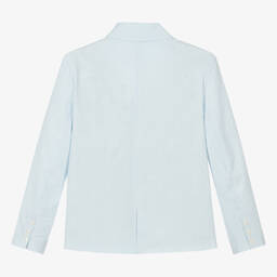 كينزو كيدز-جاكيت بلايزر مزيج قطن مقلم لون عاجي للمراهقين | Childrensalon Outlet