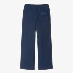 KENZO KIDS-Синие хлопковые брюки в тонкую полоску | Childrensalon Outlet