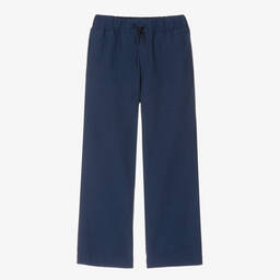 KENZO KIDS-Синие хлопковые брюки в тонкую полоску | Childrensalon Outlet