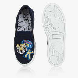 KENZO KIDS-Teen Boys Blue Tiger Trainers | Childrensalon Outlet