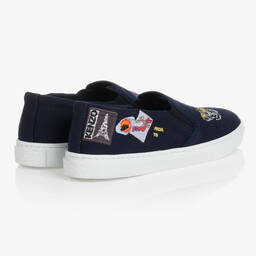 KENZO KIDS-Teen Boys Blue Tiger Trainers | Childrensalon Outlet