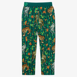 KENZO KIDS-Teen Boys Green Bamboo Print Trousers | Childrensalon Outlet