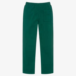 KENZO KIDS-Teen Boys Green Cotton Twill Trousers | Childrensalon Outlet