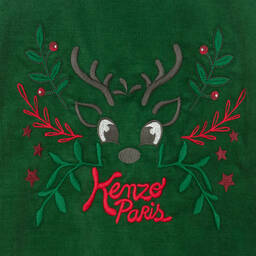 KENZO KIDS-جاكيت بلايزر تينز ولادي قطن لون أخضر | Childrensalon Outlet