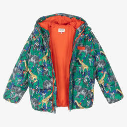 KENZO KIDS-Teen Boys Green Puffer Jacket | Childrensalon Outlet