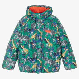 KENZO KIDS-Teen Boys Green Puffer Jacket | Childrensalon Outlet