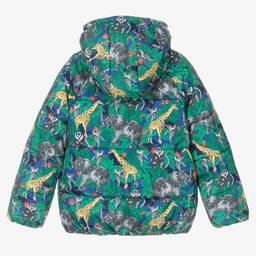 KENZO KIDS-Teen Boys Green Puffer Jacket | Childrensalon Outlet