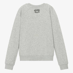KENZO KIDS-Teen Boys Grey Marl Cotton Sweatshirt | Childrensalon Outlet