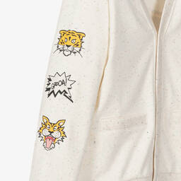 KENZO KIDS-كارديغان قطن جيرسي لون عاجي للمراهقين | Childrensalon Outlet