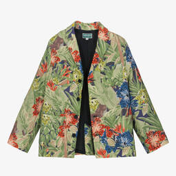 KENZO KIDS-Teen Boys Linen Green House Blazer | Childrensalon Outlet