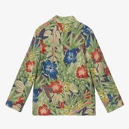 KENZO KIDS-Teen Boys Linen Green House Blazer | Childrensalon Outlet
