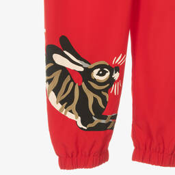 KENZO KIDS-Teen Boys Red Rabbit Logo Joggers | Childrensalon Outlet
