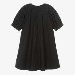 KENZO KIDS-Черное платье из хлопкового поплина | Childrensalon Outlet