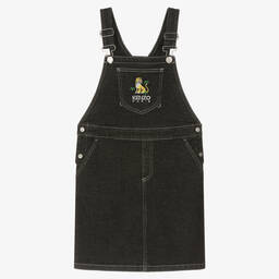 KENZO KIDS-Teen Girls Black Denim KOTORA Dungaree Dress | Childrensalon Outlet