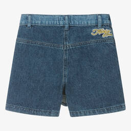 كينزو كيدز-شورت سكورت بكسرات قطن دنيم لون أزرق للمراهقات | Childrensalon Outlet