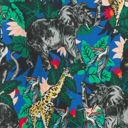 KENZO KIDS-Синяя блузка с принтом Jungle | Childrensalon Outlet