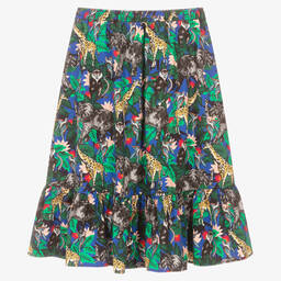 KENZO KIDS-Teen Girls Blue Jungle Skirt | Childrensalon Outlet