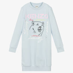 KENZO KIDS-Teen Girls Blue Logo Dress | Childrensalon Outlet