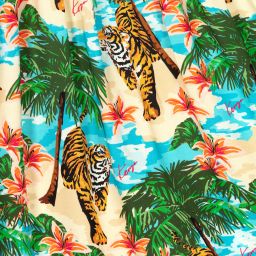 KENZO KIDS-Голубое платье с тропическим принтом для девочек-подростков | Childrensalon Outlet