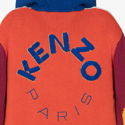 KENZO KIDS-Teen Girls Colourblock Knitted Zip-up Hoodie | Childrensalon Outlet
