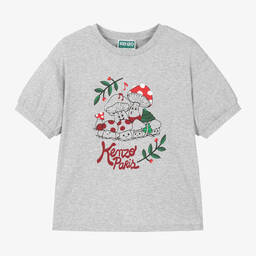 KENZO KIDS-Teen Girls Cotton Festive Toadstool T-Shirt | Childrensalon Outlet