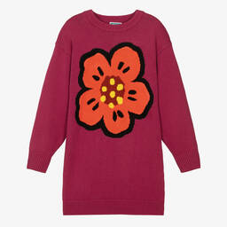 KENZO KIDS-Teen Girls Cotton Knit Boke Flower Dress | Childrensalon Outlet