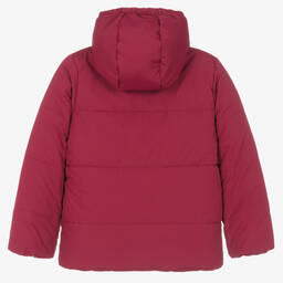 كينزو كيدز-معطف بافر بوجهين لون بنفسجي تينز بناتي | Childrensalon Outlet