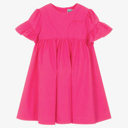 KENZO KIDS-Teen Girls Fuchsia Pink Cotton Dress | Childrensalon Outlet