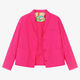 KENZO KIDS-Teen Girls Fuchsia Pink Logo Blazer | Childrensalon Outlet