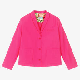 KENZO KIDS-Teen Girls Fuchsia Pink Logo Blazer | Childrensalon Outlet