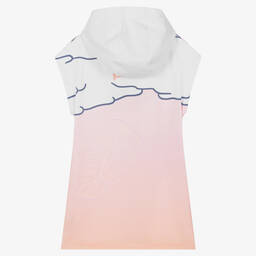 KENZO KIDS-فستان تينز بناتي قطن جيرسي لون زهري وأبيض | Childrensalon Outlet