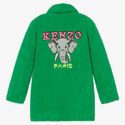 KENZO KIDS-Teen Girls Green Elephant Coat | Childrensalon Outlet