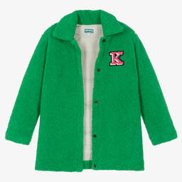 KENZO KIDS-Teen Girls Green Elephant Coat | Childrensalon Outlet