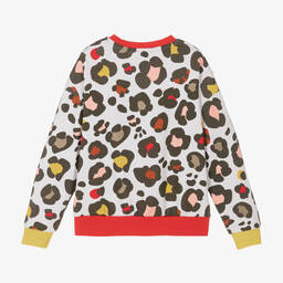 KENZO KIDS-Teen Girls Grey Animal Print Sweatshirt | Childrensalon Outlet