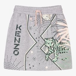 KENZO KIDS-Teen Girls Grey Jersey Skirt | Childrensalon Outlet
