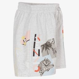 KENZO KIDS-Teen Girls Grey Logo Shorts | Childrensalon Outlet