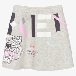 كينزو كيدز-تنورة تينز قطن لون رمادي | Childrensalon Outlet