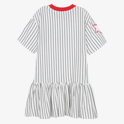 KENZO KIDS-Кремовое хлопковое платье в полоску | Childrensalon Outlet