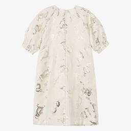 KENZO KIDS-Teen Girls Ivory & Silver Dragon Dress | Childrensalon Outlet