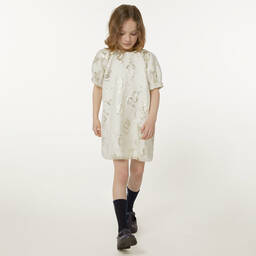 KENZO KIDS-Teen Girls Ivory & Silver Dragon Dress | Childrensalon Outlet