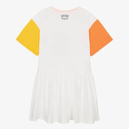 KENZO KIDS-Teen Girls Ivory Varsity Tiger Cotton Dress | Childrensalon Outlet
