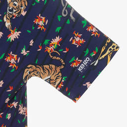 KENZO KIDS-Teen Girls Navy Blue Logo Dress | Childrensalon Outlet