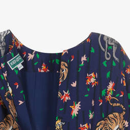 KENZO KIDS-Teen Girls Navy Blue Logo Dress | Childrensalon Outlet