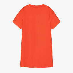 KENZO KIDS-Teen Girls Orange Cotton Logo Dress | Childrensalon Outlet