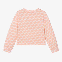 KENZO KIDS-Teen Girls Pink Cotton Sweatshirt  | Childrensalon Outlet