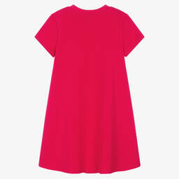 KENZO KIDS-Розовое хлопковое платье с тигром | Childrensalon Outlet