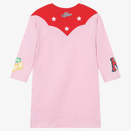 KENZO KIDS-Teen Girls Pink Cotton Varsity Dress | Childrensalon Outlet
