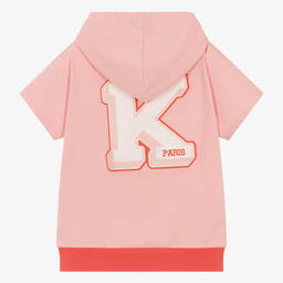 KENZO KIDS-Teen Girls Pink K Cotton Hoodie | Childrensalon Outlet